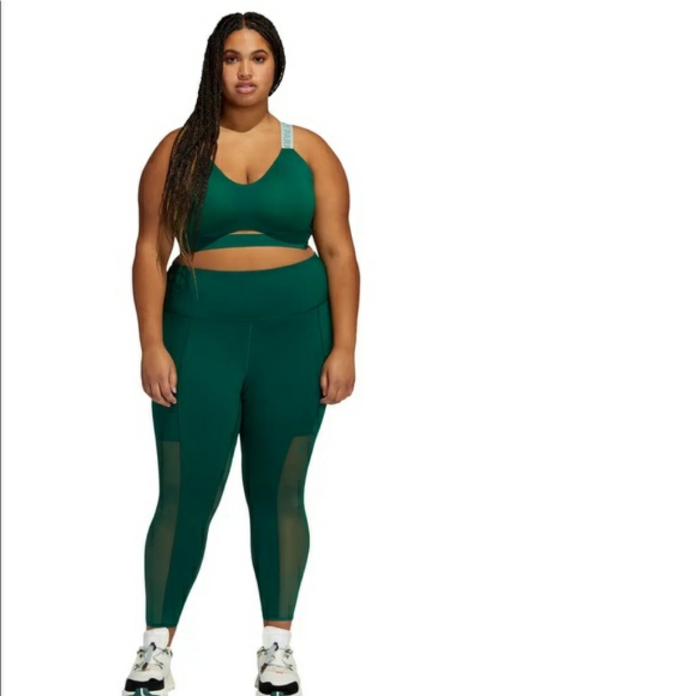 NWT--PLUS SIZE 2X IVY PARK DARK GREEN LEGGINGS